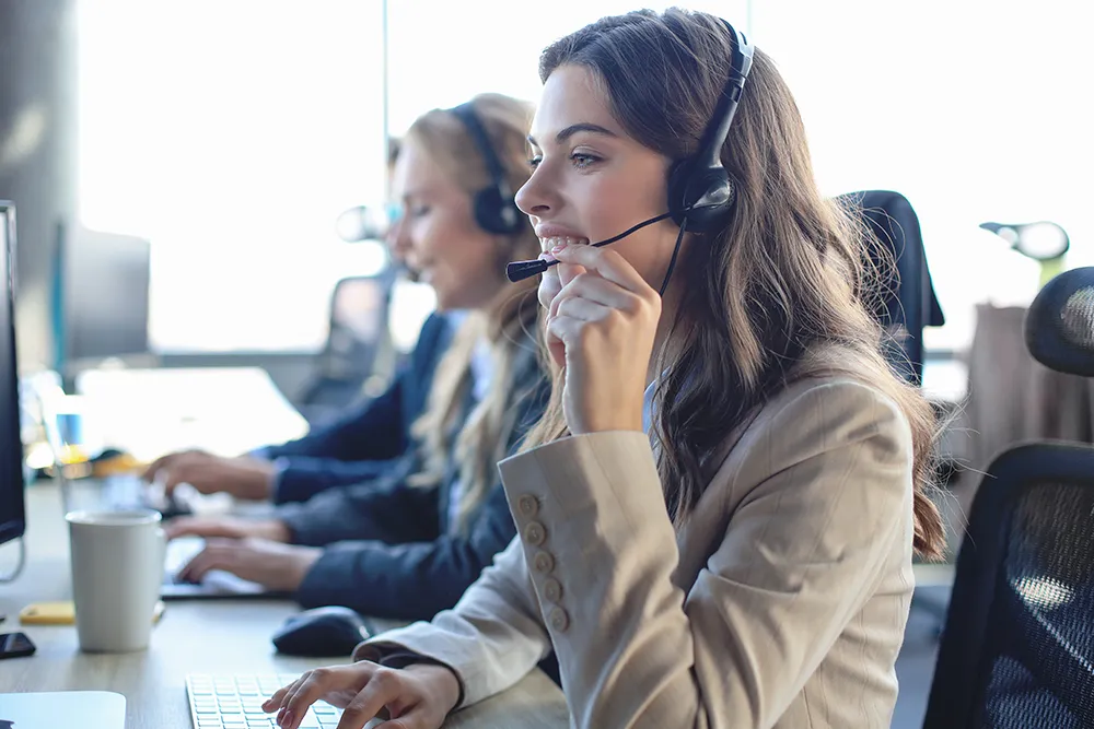 a woman providing post enrollment support